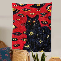 【cw】Cat Coven Tapestry Printed Witchcraft Hippie Wall Hanging Bohemian Wall Tapestry Mandala Wall Art Aesthetic Room Decor Decor ！