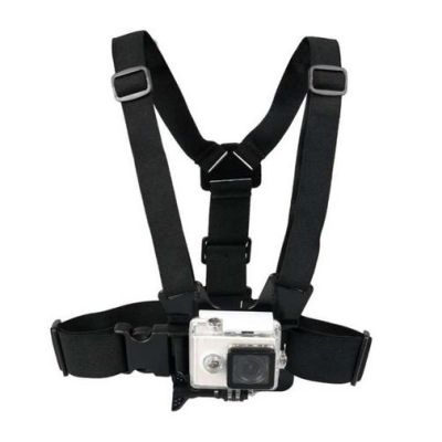 อะไหล่และอุปกรณ์เสริม Gopro accessories Adjustable Elastic Body Harness Chest Strap Mount Band Belt for Go Pro Hero 4 3+ SJCAM action Camera