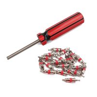 【CW】 Car Tire Core Removal Tools Wrench Screw Driver with 20pcs Parts Repair Set