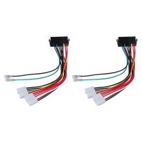 2Pcs 20Pin ATX to 2Port 6Pin AT Converter Power Cable Cord for 286 386 486 Computer