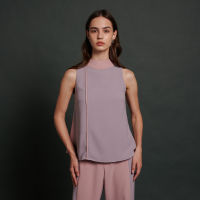 PIMNATTA Mila Top Pink-Lilac เสื้อคอเต่าสั้น ทูโทน สีชมพู-ม่วง