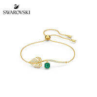 Originalเคาน์เตอร์Swarovski TROPICALฤดูร้อนใบสร้อยข้อมือสวยหรูการออกแบบที่เรียบง่ายHigh-Endสร้อยข้อมือแฟนหรูหราของขวัญเครื่องประดับอัญมณีแฟชันสตรี