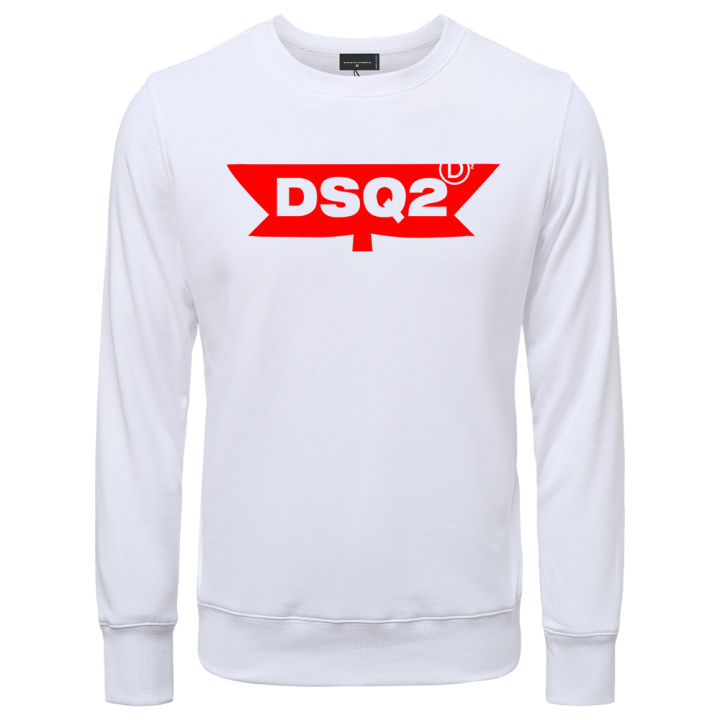 dsq2ยี่ห้อบุรุษเสื้อบุรุษสตรีแฟชั่นสบายๆ-dsq-พิมพ์แขนยาวคู่เสื้อกันหนาวหมวกถนนฮิปฮอปผ้าฝ้ายเสื้อกันหนาวเสื้อสวมหัว