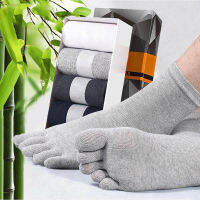 10 Pieces = 5 Pairs Men Business Bamboo Fiber Five-Finger Socks Happy Funny High-Quality Women Split Toe Socks Christmas Gift