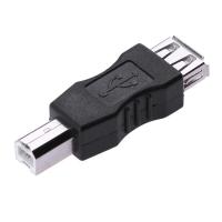 Usb 2.0ตัวเมียเป็นตัวเมีย B ตัวผู้ตัวเชื่อมอะแดปเตอร์แปลง Af เป็น Bm แบบพกพาขนาดเล็กอะแดปเตอร์สีดำสำหรับคอมพิวเตอร์พีซีเครื่องพิมพ์โทรศัพท์