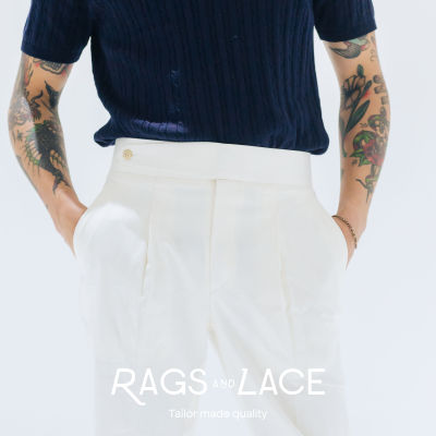 Rags and Lace กางเกง Gurkha ขายาว ผ้า cotton สี Offwhite