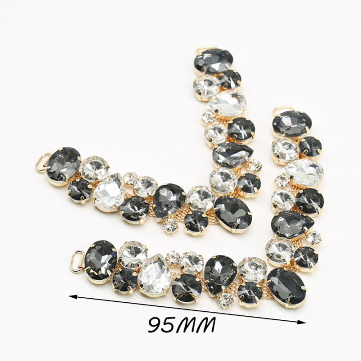 2pcslot-95mm-rhinestone-shoe-buckle-water-drop-diamond-rhinestone-chain-diamond-clothing-hook-for-women-beachwear-connector