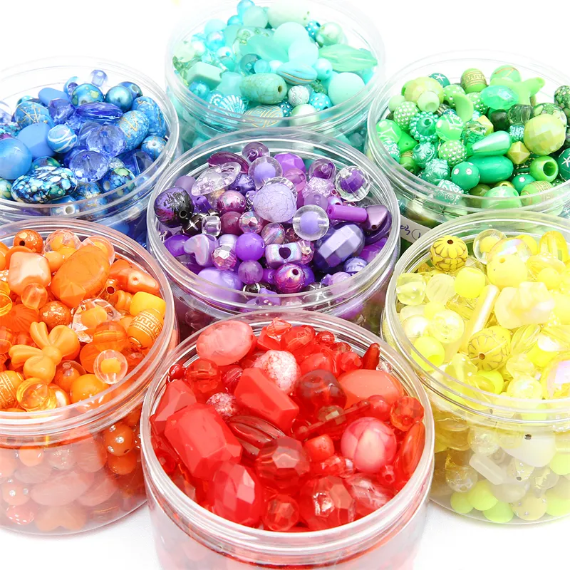 Various Shapes Candy Colored mixed color Frosted Matte Acrylic Beads For  Jewelry Making Bracelet Necklace Diy Accessories