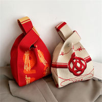 Handmade Crochet Tote Bag Fashionable Wristlet Purse Tote Bag Reusable Shopping Bag Handmade Knitted Handbag