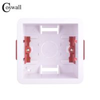 【CW】 Coswall 1 Gang Dry Lining Box For Gypsum Board / Drywall / Plasterboad 46mm / 34mm Depth Wall Switch BOX Wall Socket Cassette