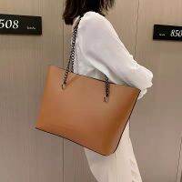 Women Leather Bags Simple and Versatile Large-Capacity Shoulder Bag Retro Tote Bag Korean Womens High-End Sense Sac A Main