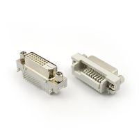 10ชิ้น Dvi24ตัวเชื่อมต่อ1ที่ใส่ Dvi ตัวเมีย90องศาหมุดย้ำปลั๊กวิดีโอพีซีอะนาล็อกด้านข้างดิจิตอล