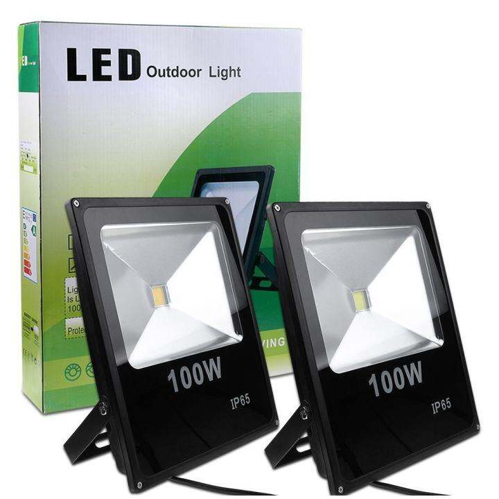 ราคาส่ง-ส่งฟรี-led-floodlight-สปอร์ตไลท์-led-รุ่น-slim-chip-cob-100w-220v-เเสงวอร์มไวท์-สว่างสูง-เหมาะสำหรับงานตกเเต่งสถานที่-ประดับสวน-ทางเดิน-โกดัง-โรงงาน-ใช้ส่องป้าย-ทนทาน-มอก-ประกัน-1-ปี-จำนวน-1-ป