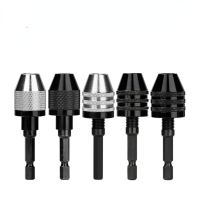 【2023】0.3-6.5mm Three-jaw Chuck 14 High Speed Steel Quick-change Hex Shank Chuck Drill Bit Quick Change Driver Adjustable Chuck