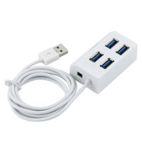 Splitter ความเร็วสูง USB ฮับ USB หลาย USB1.1 4-พอร์ต Hab เครื่องอ่านการ์ดคอมพิวเตอร์พกพากับ LED อิสระ