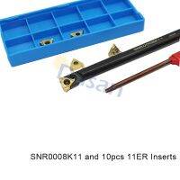 SNR0008K11 SNR0010K Turnining Holder + 10pcs 11IR A60 หรือ A55 คาร์ไบด์แทรกเครื่องกลึง CNC Threading Toolholder Set