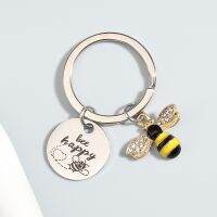 Keychain Happy Honeybee Chains Souvenir Gifts Men Handbag Accessorie Car Keys Jewelry