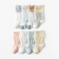 4 Pairslot Baby Socks Summer Thin Mesh Children Knee Socks Ice Silk Breathable Newborn Girl Lace Socks Baby Clothes