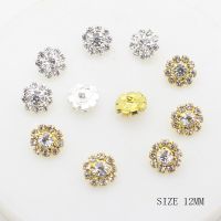 Metal Crystal Button for Clothing 10pcs/Lot 12mm Round Hand Sewing Shirt Buttons Bra Diy Handwork Accessories Wedding Decor Haberdashery