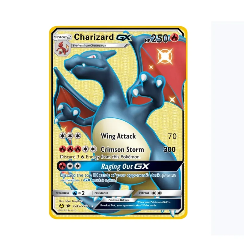 2022 Pokemon Cards In English Charizard Arceus GX V VMAX VSTAR Kids Gift  Game Collection Card Rainbow Toy