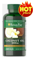 Puritans Pride Coconut Oil 1000 mg / 240 Rapid Release Softgels