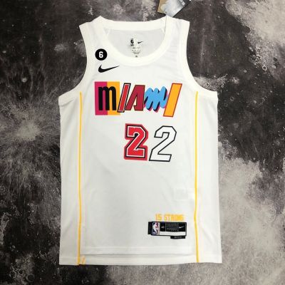 Mens Miami Heat Jimmy Butler White 2023NBA Swingman Basketball Jersey