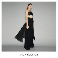 VICKTEERUT (ราคาปกติ 11,500-.) Wide Leg Trousers with Detachable Pleat Detail กางเกงขาบาน พร้อมดีเทลตกแต่งผ้าอัดพลีทถอดออกได้