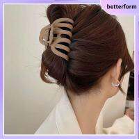 BETTERFORM 4pcs ด้ามจับที่แข็งแรง คลิปกรงเล็บปลาหมึก อุปกรณ์เสริมผม สีธรรมชาติสี กิ๊บติดผมผู้หญิงขนาดใหญ่ สง่างามเรียบหรู คลิปขากรรไกรกันลื่น สาวสาวใหญ่