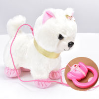 Robot Dog Sound Control Interactive Dog Electronic Toys Plush Puppy Walk Bark Leash Teddy Toys For Children Birthday Gifts