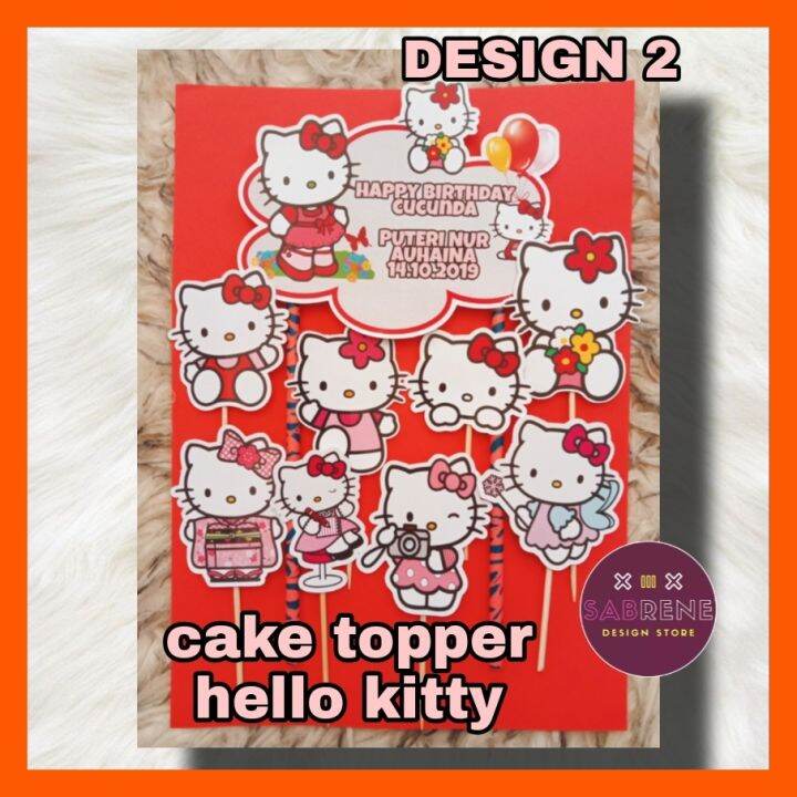 HELLO KITTY 2 CAKE TOPPER BAKEWARE DECORATION Lazada