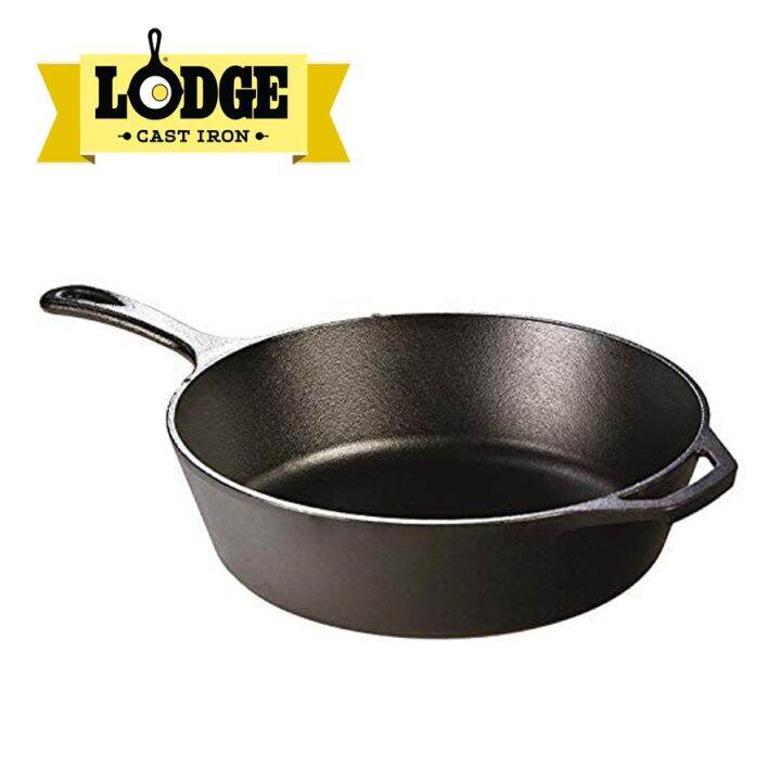 Lodge Seasoned Cast Iron Deep Skillet, 12