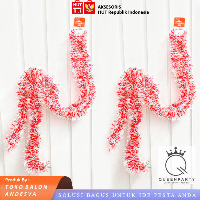 slinger hiasan merah putih dirgahayu ri / slinger dekorasi HUT RI ...