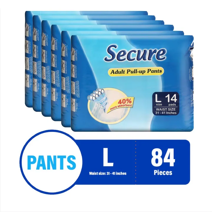 Secure Adult Pull-up Pants - Large 14's x 6 Packs | Lazada PH