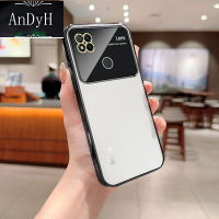 AnDyH Phone Case For Redmi 9C Redmi 10A Electroplated Transparent Soft TPU Glass Camera Protector Back Cover