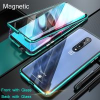 [ขายร้อน]NIQUXI360คลุมทั้งหมดเคสโทรศัพท์โลหะสำหรับ Oneplus 7 Pro 1 7กรณี One Plus Coque กระจกสองด้าน Oneplus7 Fundas