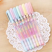 【JH】 0.8mm 6 Color Change Paper Fluorescent Paint Pens Pencils Writing Markers Highlighters Highlighter Kids Painting