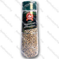 พริกไทยขาวเม็ด 100% WHITE PEPPERCORN ขนาดน้ำหนักสุทธิ 120 กรัม บรรจุขวดพลาสติก เครื่องเทศคุณภาพ คัดพิเศษ สะอาด ได้รสชาติ