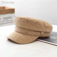 o.toys ผ้าฝ้าย Berets สำหรับชายหญิงหมวกแปดเหลี่ยม Peaked หมวกเกาหลีนักเรียน Beret ฤดูร้อน