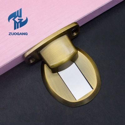 Magnetic Door Stopper 304 Stainless Steel Door Stopper Hidden Door Holders Catch Floor Nail-free Door stop Furniture Hardware Door Hardware Locks