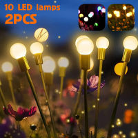 20 LEDs Solar Path Lights Outdoor Solar Fairy Lights Firefly Starburst Swaying Landscape Light for Pathway Yard Garden Decor