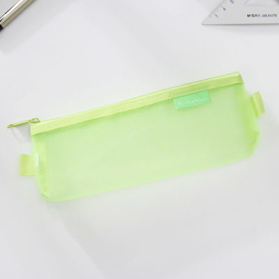 กระเป๋าดินสอตาข่ายใสเรียบง่ายสำหรับนักเรียน,กระเป๋าดินสอไนล่อนสำหรับใส่อุปกรณ์การเรียนแฟ้มPVCกล่องปกแข็งมหัศจรรย์7LF86F10