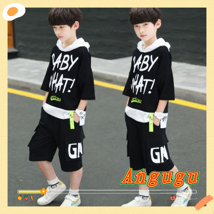 Angugu Children's Clothes Boys Summer Suit 2023 New Boys Summer Middle ...