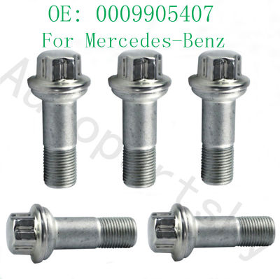 [ Set Of 5PCS ] Wheel Lug Bolts Nuts 0009905407 0009904807 For Mercedes Benz ML550 S500 GLK350 S550 CL500 car accessories