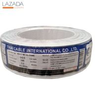 "ส่งทุกวัน"Global Cable สายไฟ THW IEC01 1x2.5 100เมตร สีขาว "คุณภาพดี"