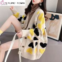 ஐ Loose and Lazy Sweater Coat Womens Thickened 2023 New Korean Version Knitted Cardigan