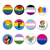 Rainbow Pride Badge Pin Tinplate Button Pins Non-Rust &amp; Lightweight LGBTQ Gift Fashion Brooches Pins