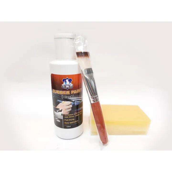 Black Rubber Paint Waterbase shinning long lasting wiper door trim