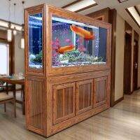 ☃ஐ✇ tank living room new Chinese style ecological arowana aquarium large partition screen no need to change underwater filtration