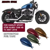 ถังน้ำมันถังน้ำมัน14.4L แกลลอนแผ่นเหล็ก EFI สำหรับ Harley Sportster XL883 XL1200 XL48 XL72 XL72 XL 883 1200 2004-2018