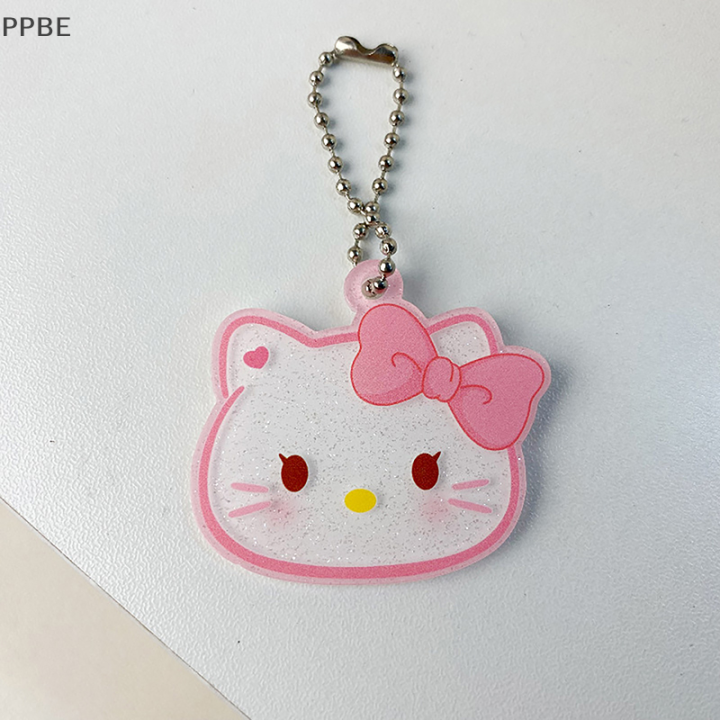 ppbe-sanrio-kawaii-melody-kuromi-pochacco-พวงกุญแจน่ารักอะนิเมะสาวหวานอะคริลิคในรถยนต์โทรศัพท์จี้กระเป๋าเครื่องประดับแหวน